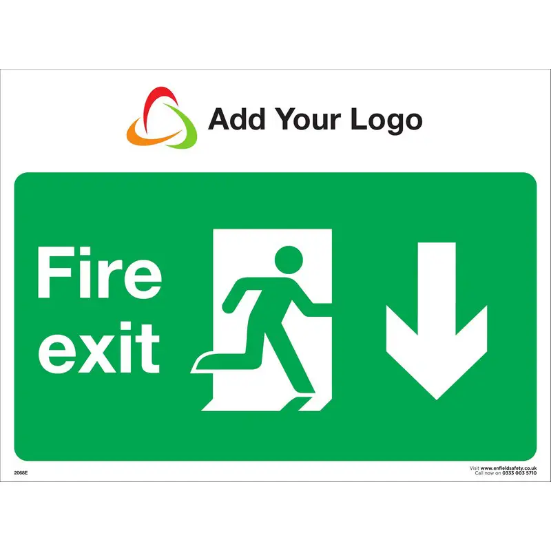 Fire Exit Down Arrow