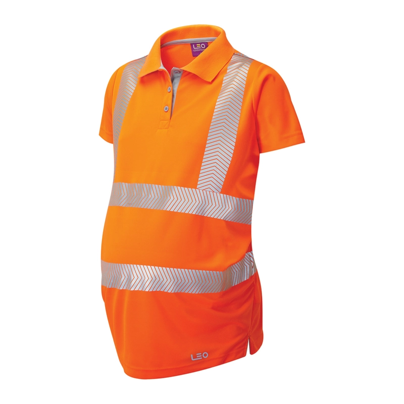 Women's Maternity Hi Vis Polyester SS Poloshirt