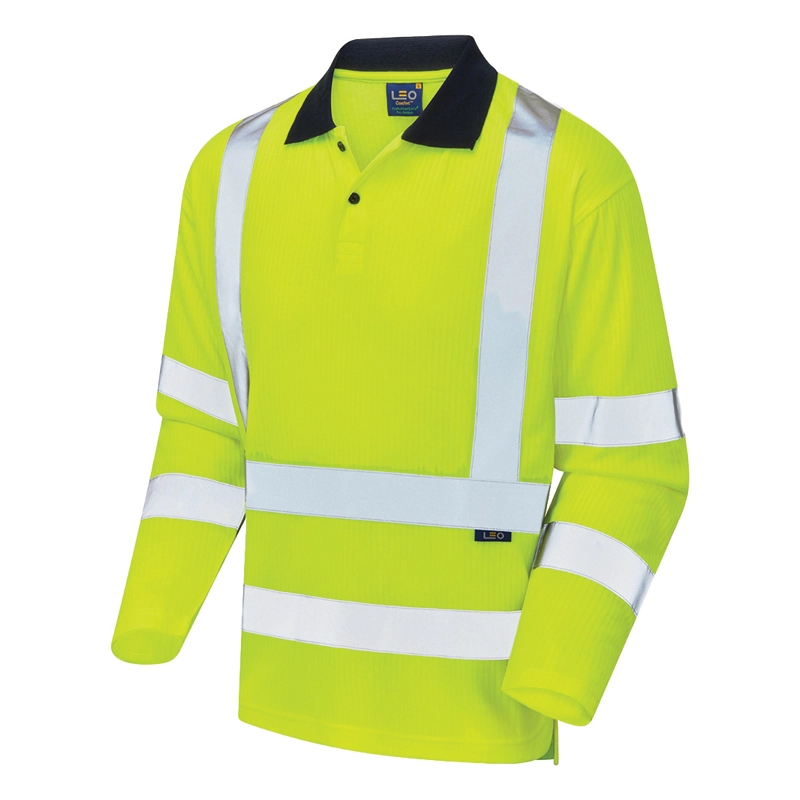 Hi-Vis Long Sleeve Polo Shirt 240g