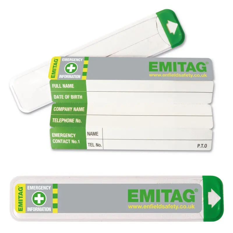 Emitag Emergency Information Tag and Holder