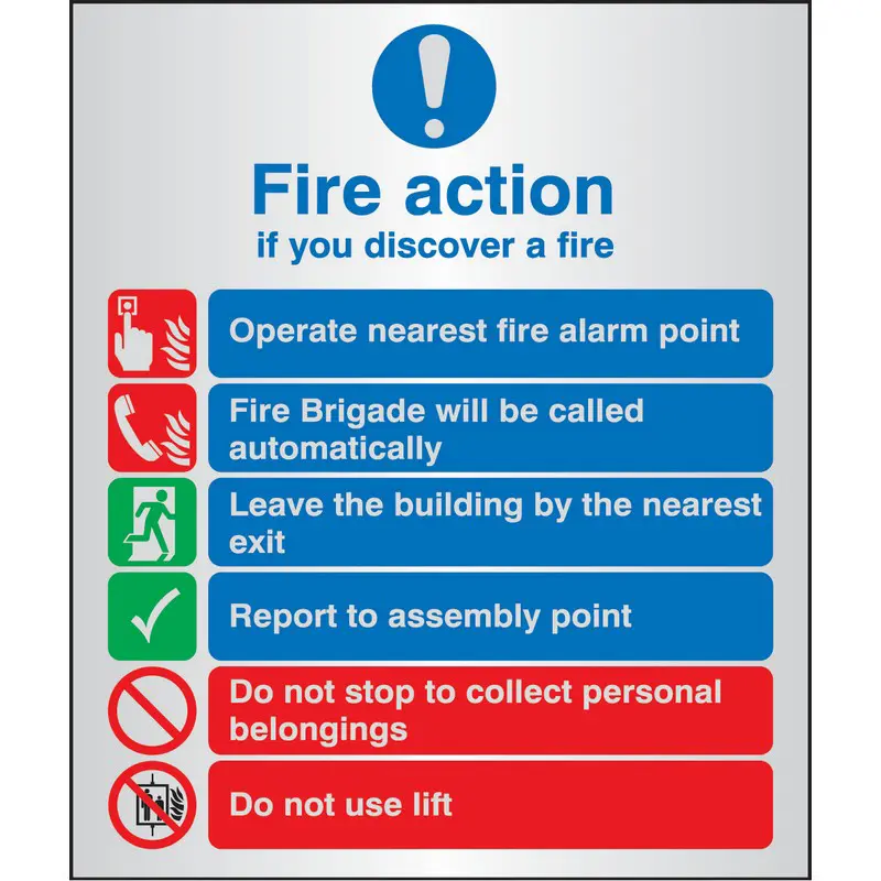 Fire Action Symbol Sign