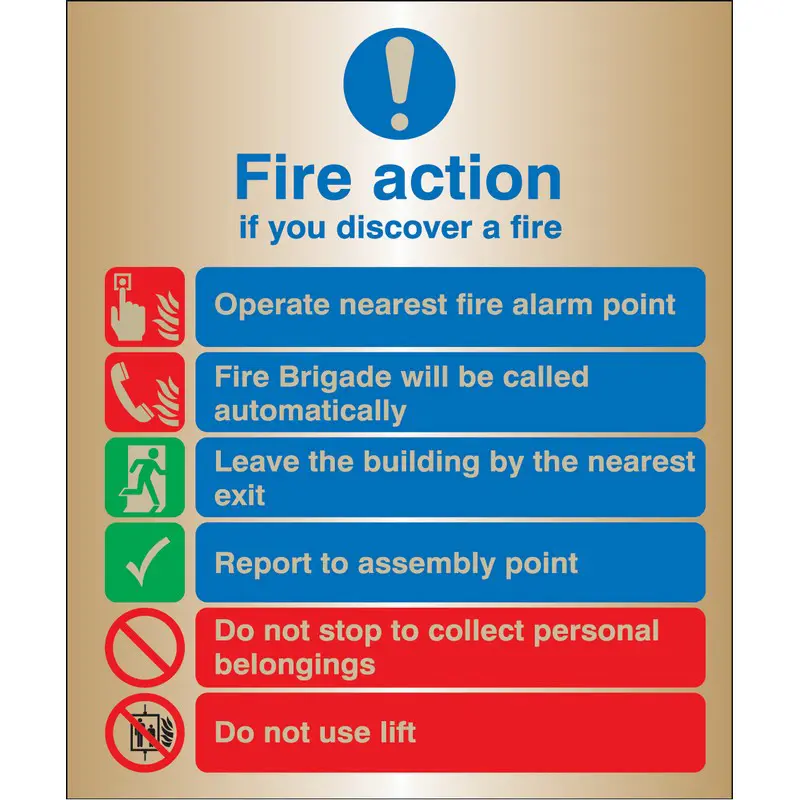 Fire Action Symbol Sign