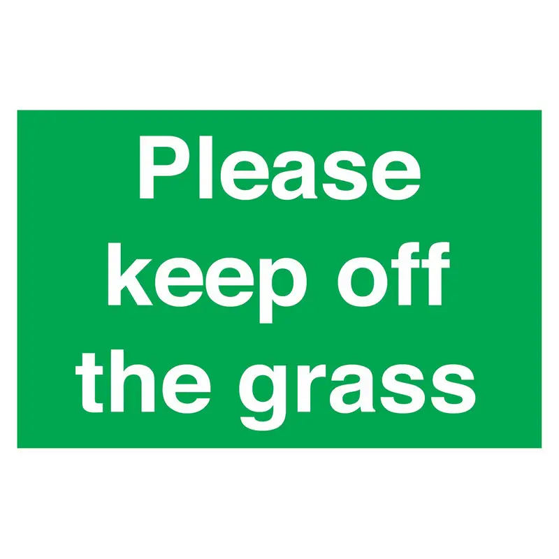 Keep Off Grass 330mm x 230mm Rigid Plastic