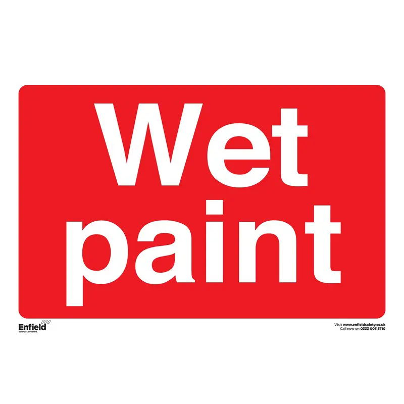 Wet Paint 330mm x 230mm Rigid Plastic