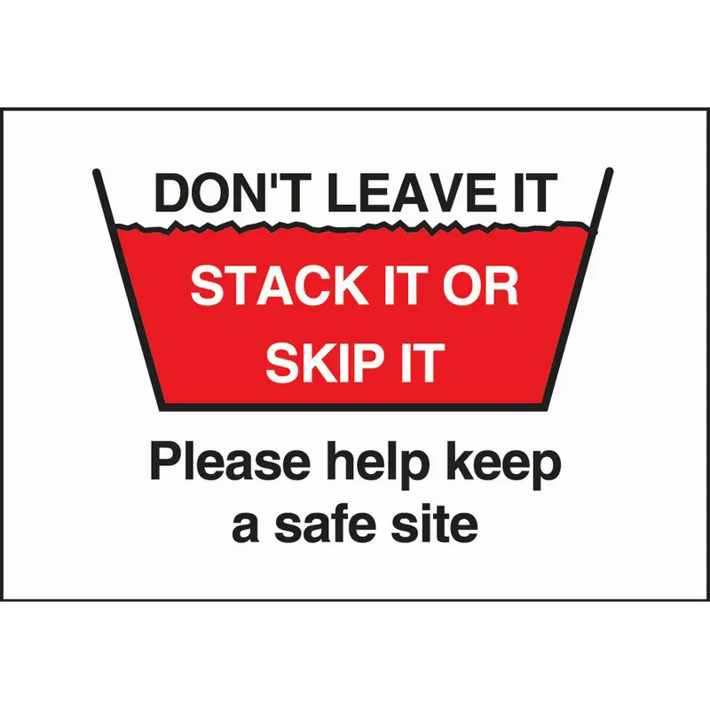 Don'T Leave It - Stack/Skip It 660mm x 460mm Rigid