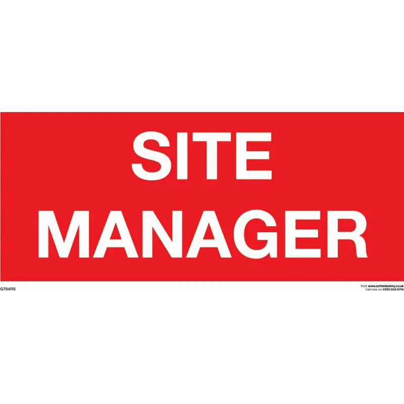 Site Manager 330mm x 150mm Rigid Self Adhesive