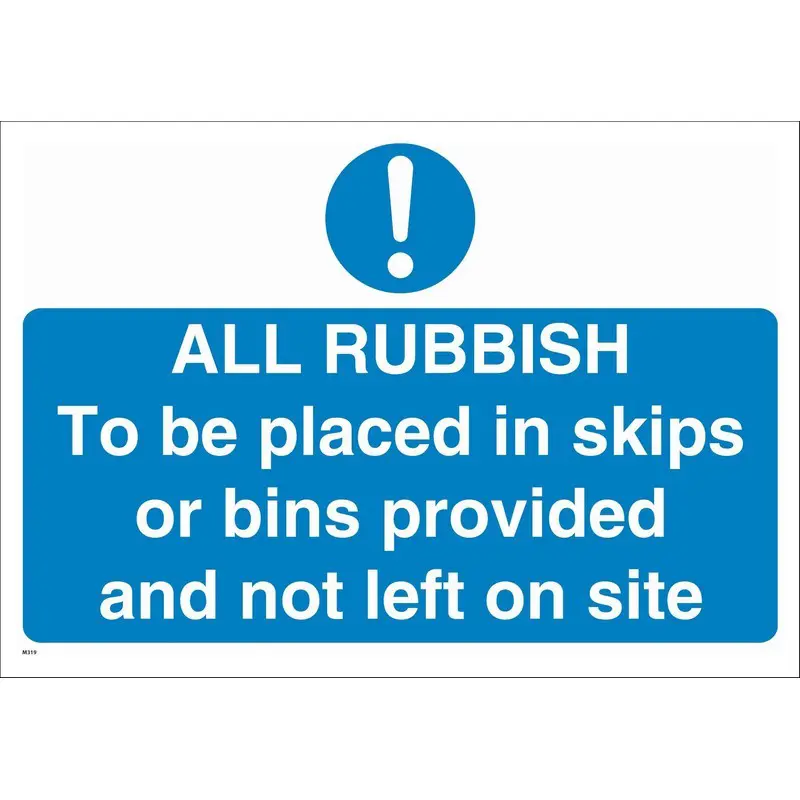 All Rubbish 660mm x 460mm Rigid Plastic