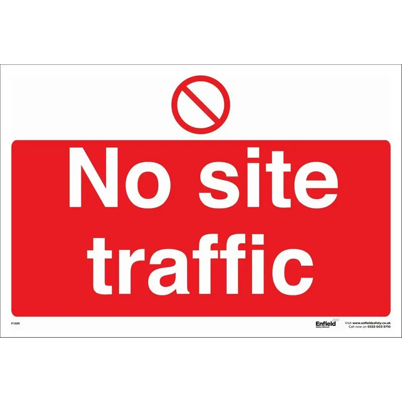 No Site Traffic 660mm x 460mm Rigid Plastic