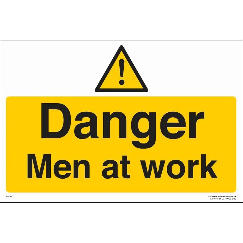 Men Working Overhead 330mm x 230mm Rigid Plastic