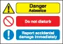 Asbestos Do Not Disturb 330mm x 230mm