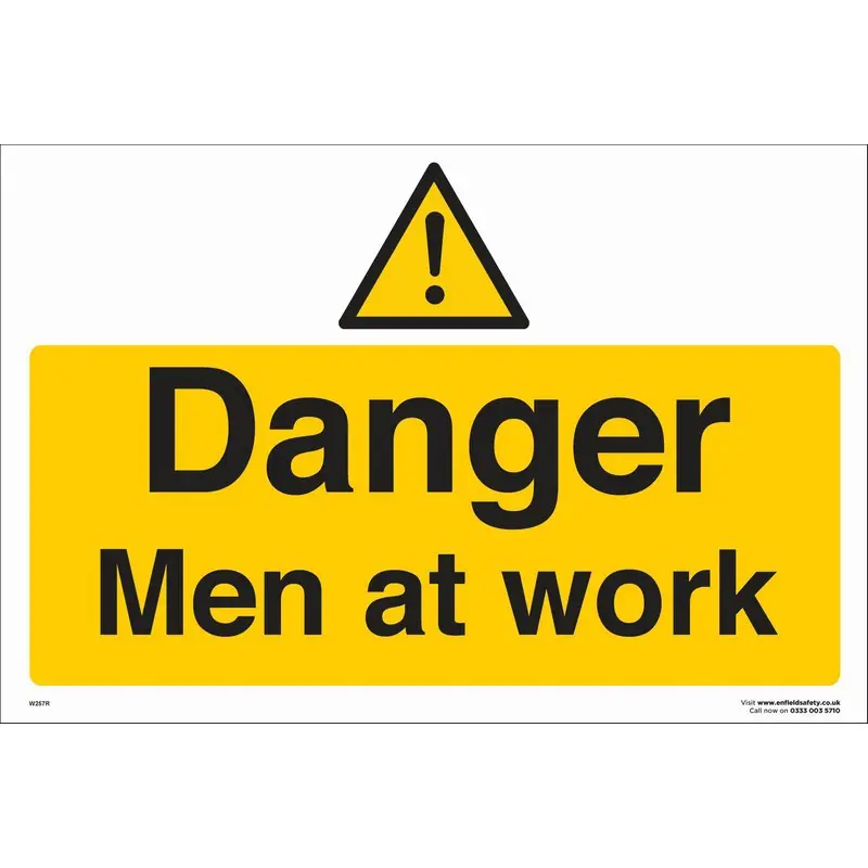 Men At Work 660mm x 460mm Rigid Plastic