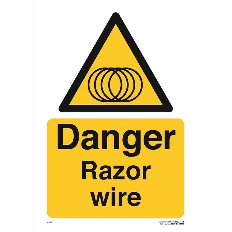 Razor Wire 230mm x 330mm Rigid Plastic