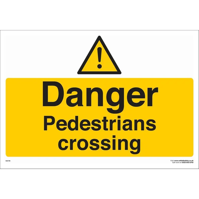 Pedestrians Crossing 600mm x 400mm Rigid Plastic