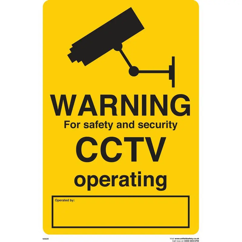 CCTV Operating 460mm x 660mm Rigid Plastic