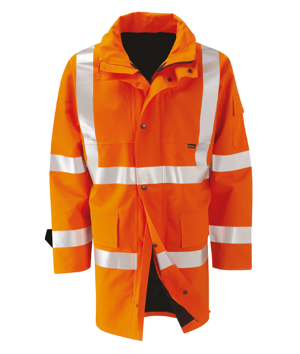 Orange hi-vis coat