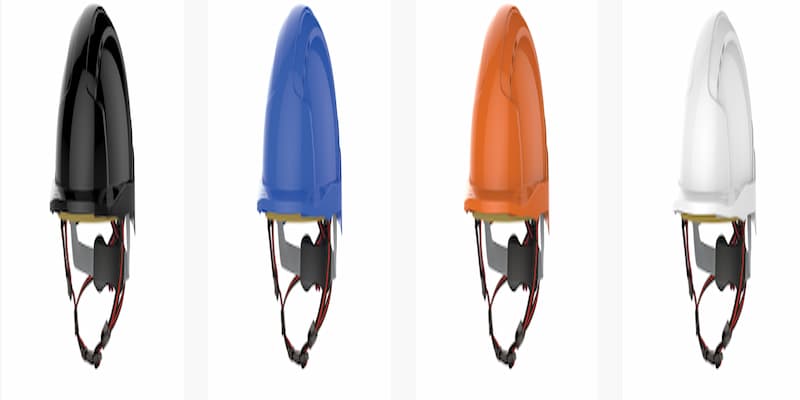 Skyworker safety helmets in black blue orange and white