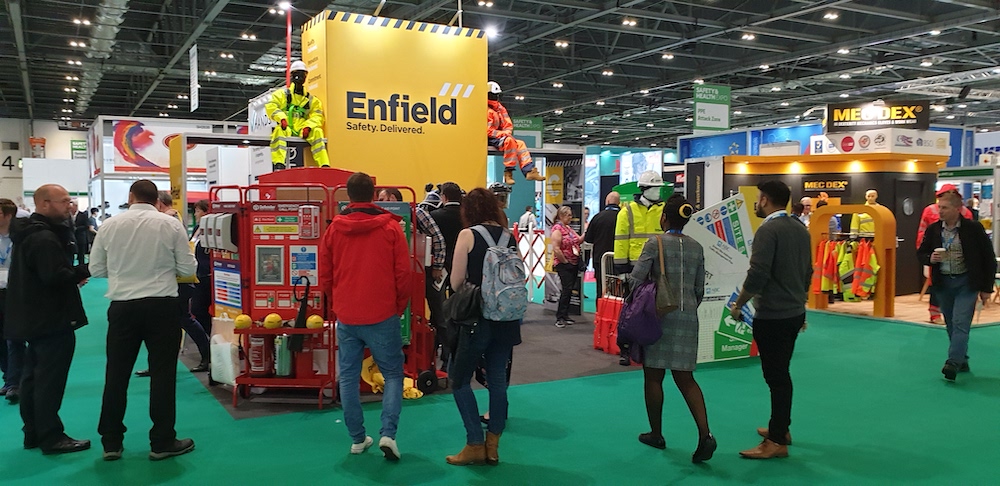 Enfield safety stand at the safety and health expo in 2019